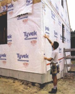 Attaching House Wrap, Walls