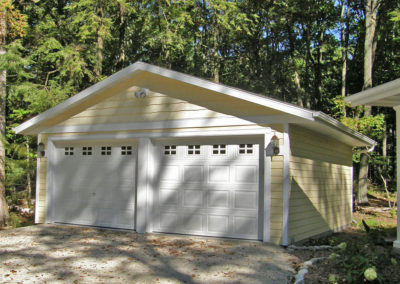 Detached 2 stall, cottage style garage in Door County, WI.