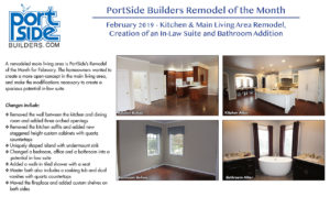 Kitchen, dining room remodel and mother-in-law suite addition by PortSide Builders NE Wisconsin