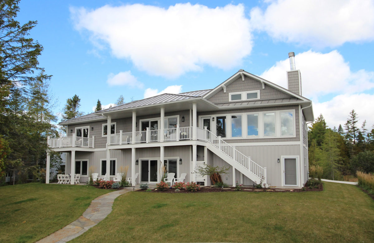 Customdesigned waterfront home in Baileys Harbor, Door County, WI