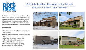 Portside Builders exterior remodel, new siding, windows and doors.