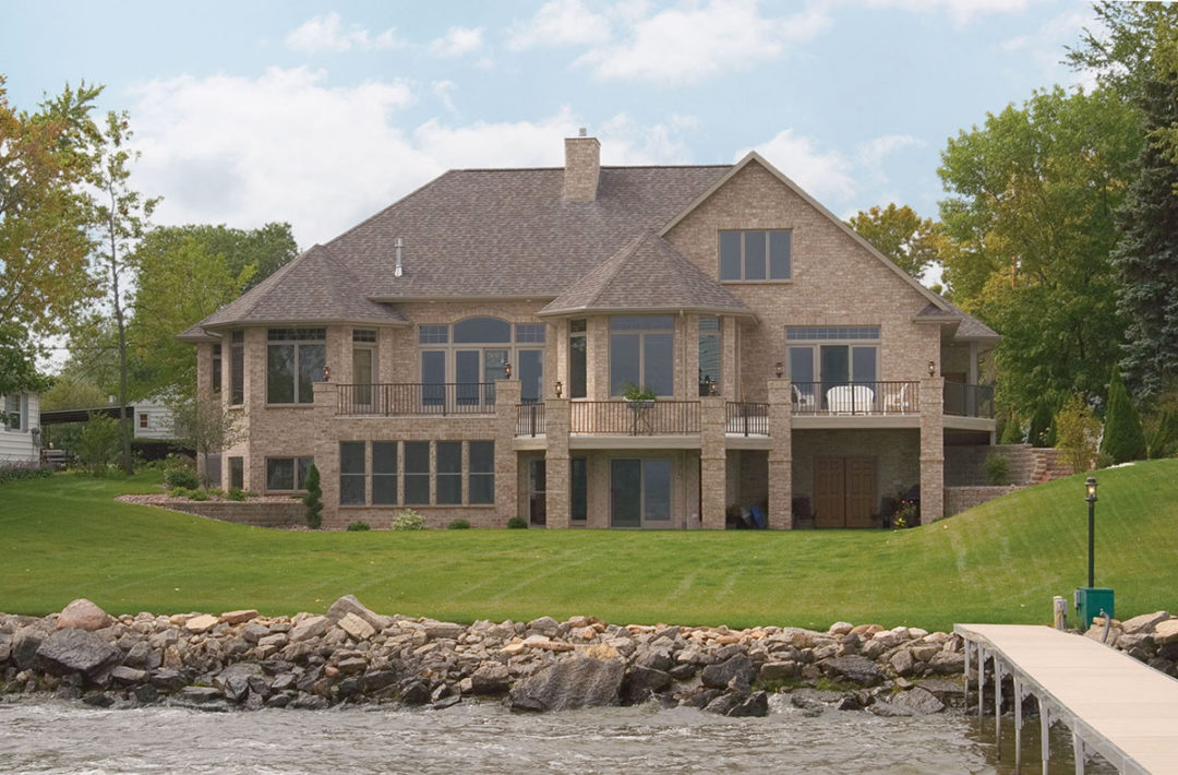 New waterfront home designed and built by Portside Builders in Oshkosh