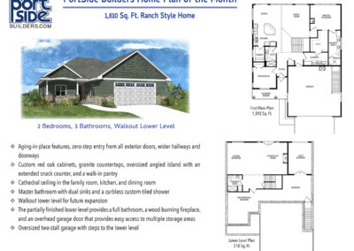 Ranch Style Home with Lower-Level Walkout and Aging in Place Features. New Home Construction in Appleton, WI