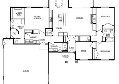 Ranch-Style Home with 3 Bedrooms, 3 Bath, and Sunroom • PortSide Builders