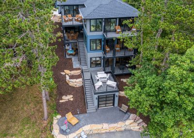 Lakefront home, view from lake