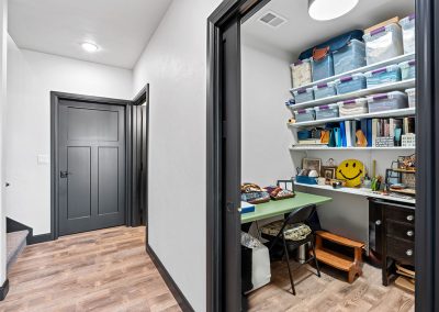 Craft Room with Custom Shelving