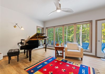 Sunroom with Dedicated Space for Grand Piano