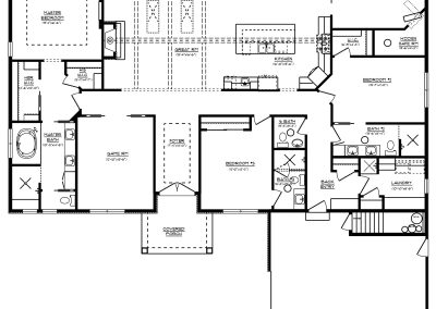 2,908 sq. ft. Ranch Home Floor Plan