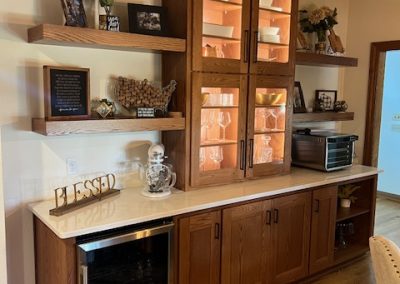 Custom Buffet with Beverage Refrigerator