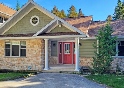 Front Entry with Posts