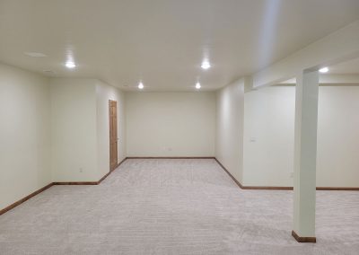 Basement After, New Wall and Closet