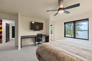 Secondary Bedroom With Office Space Full Bathroom & Laundry