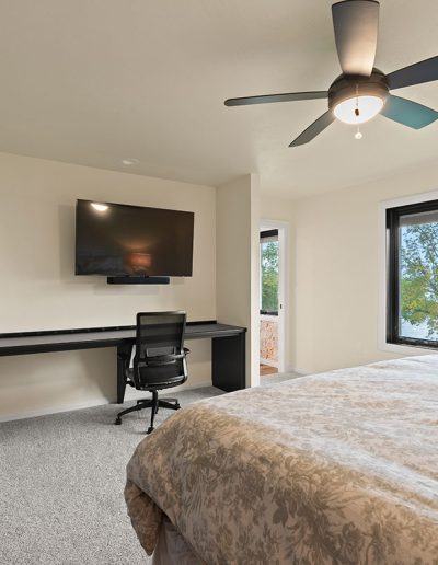 Secondary Bedroom With Office Space Full Bathroom & Laundry