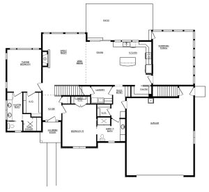 First Floor Plan 1,943 Sq. Ft. Custom-Built Home in Northeast Wisconsin
