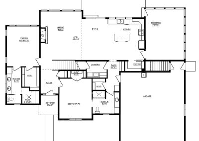 First Floor Plan 1,943 Sq. Ft. Custom-Built Home in Northeast Wisconsin