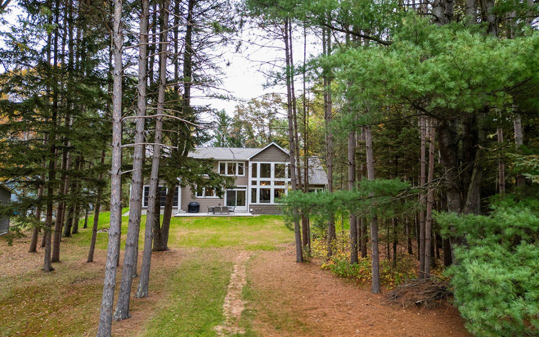 Craftsman-Style Home on on Classic Wisconsin Wooded Lakefront Lot