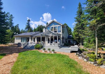 Cedar wood deck in northeast Wisconsin