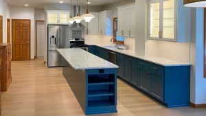 Renovated condo kitchen is bright, modern, and has much more space