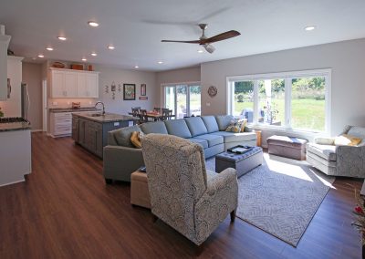Great Room of custom-built ranch-style home in northeast Wisconsin