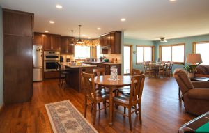 Great Room After addition on Wisconsin Lakefront home